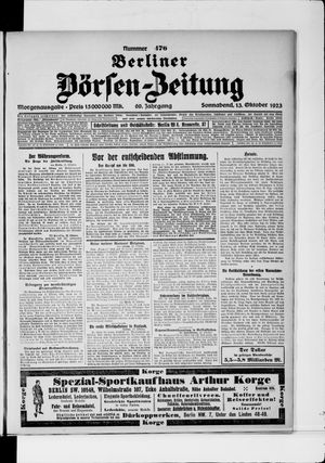 Berliner Börsen-Zeitung vom 13.10.1923