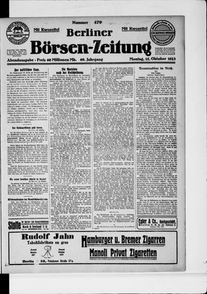Berliner Börsen-Zeitung vom 15.10.1923