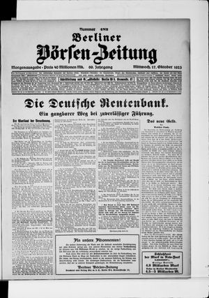 Berliner Börsen-Zeitung vom 17.10.1923