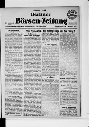 Berliner Börsen-Zeitung on Oct 18, 1923