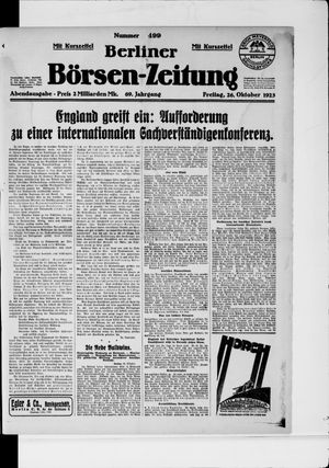 Berliner Börsen-Zeitung vom 26.10.1923