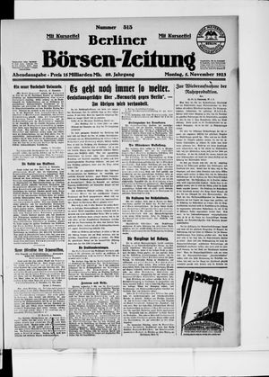 Berliner Börsen-Zeitung vom 05.11.1923