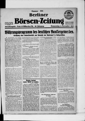 Berliner Börsen-Zeitung vom 08.11.1923