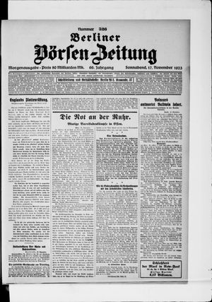 Berliner Börsen-Zeitung vom 17.11.1923