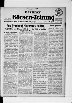 Berliner Börsen-Zeitung vom 17.11.1923