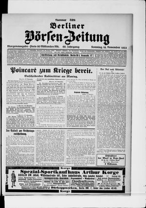 Berliner Börsen-Zeitung vom 18.11.1923