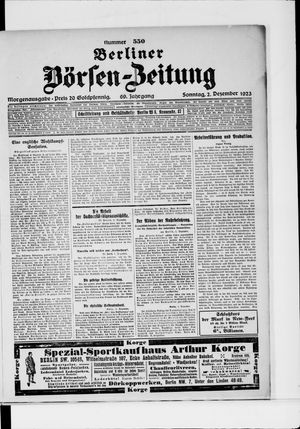 Berliner Börsen-Zeitung vom 02.12.1923