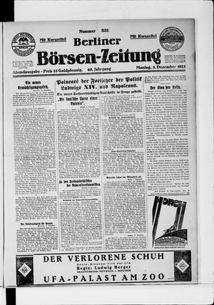 Berliner Börsen-Zeitung vom 03.12.1923