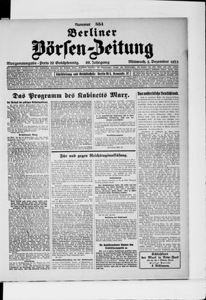 Berliner Börsen-Zeitung vom 05.12.1923