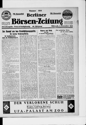 Berliner Börsen-Zeitung vom 05.12.1923