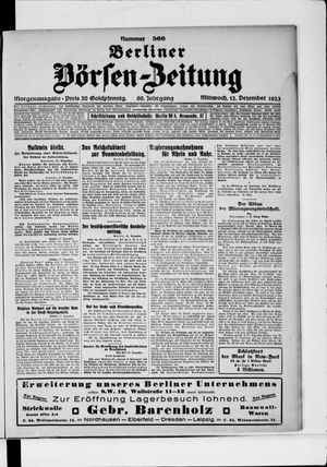 Berliner Börsen-Zeitung vom 12.12.1923