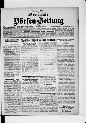 Berliner Börsen-Zeitung vom 13.12.1923