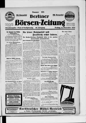 Berliner Börsen-Zeitung vom 14.12.1923