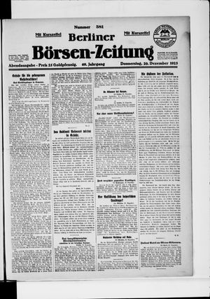 Berliner Börsen-Zeitung vom 20.12.1923