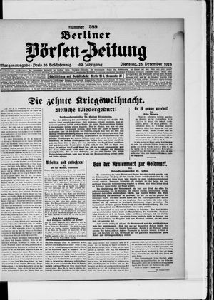 Berliner Börsen-Zeitung vom 25.12.1923