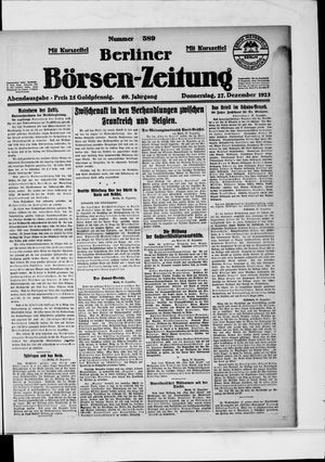 Berliner Börsen-Zeitung on Dec 27, 1923