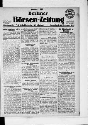 Berliner Börsen-Zeitung vom 29.12.1923