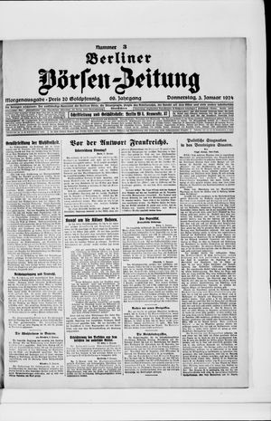 Berliner Börsen-Zeitung vom 03.01.1924