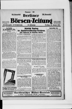 Berliner Börsen-Zeitung on Jan 18, 1924