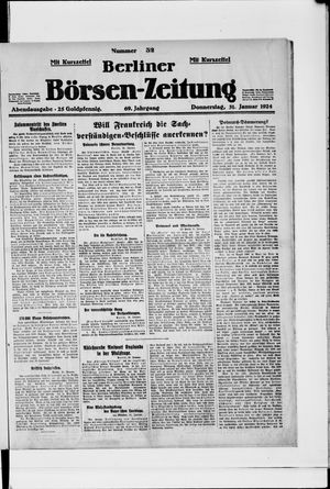 Berliner Börsen-Zeitung vom 31.01.1924