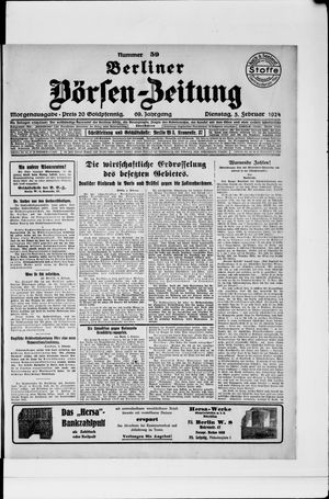 Berliner Börsen-Zeitung on Feb 5, 1924