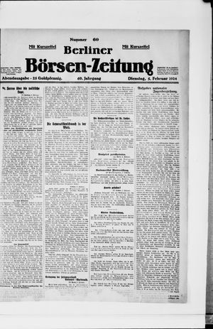 Berliner Börsen-Zeitung vom 05.02.1924