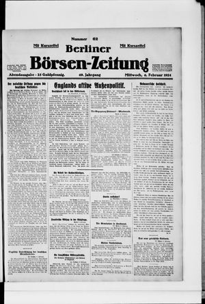 Berliner Börsen-Zeitung vom 06.02.1924