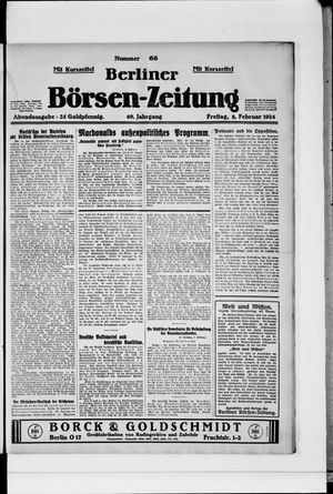 Berliner Börsen-Zeitung on Feb 8, 1924