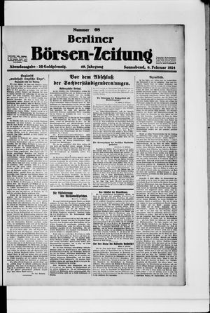 Berliner Börsen-Zeitung vom 09.02.1924