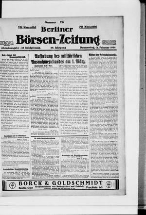 Berliner Börsen-Zeitung on Feb 14, 1924