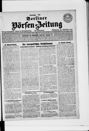 Berliner Börsen-Zeitung vom 20.02.1924