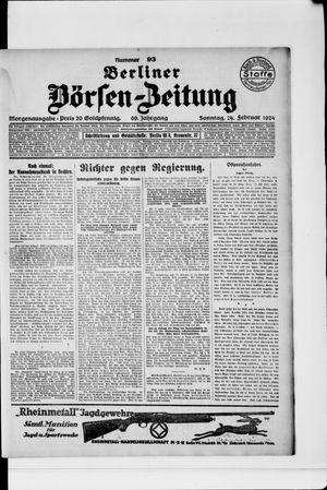 Berliner Börsen-Zeitung on Feb 24, 1924