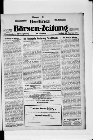 Berliner Börsen-Zeitung on Feb 25, 1924