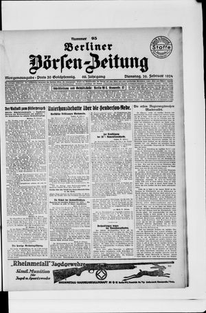 Berliner Börsen-Zeitung on Feb 26, 1924