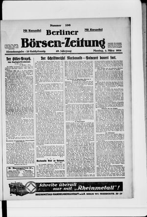 Berliner Börsen-Zeitung on Mar 3, 1924