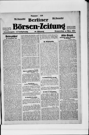 Berliner Börsen-Zeitung vom 06.03.1924