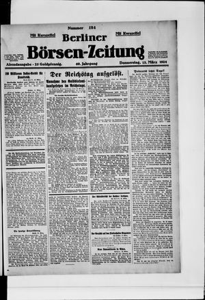 Berliner Börsen-Zeitung on Mar 13, 1924