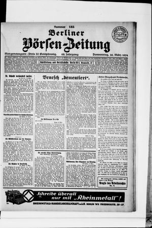 Berliner Börsen-Zeitung vom 20.03.1924