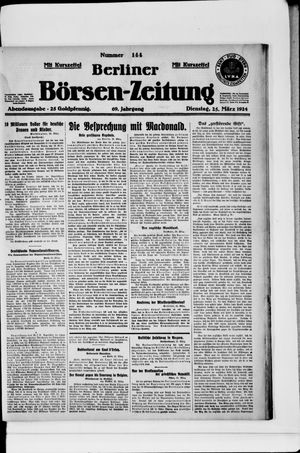 Berliner Börsen-Zeitung on Mar 25, 1924