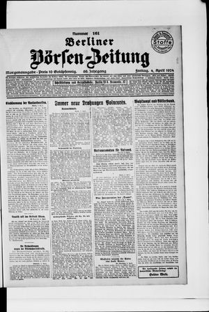 Berliner Börsen-Zeitung on Apr 4, 1924