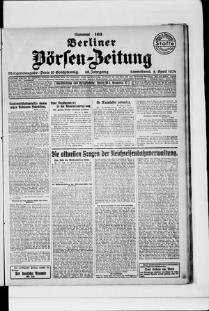 Berliner Börsen-Zeitung on Apr 5, 1924