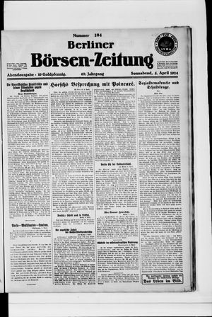 Berliner Börsen-Zeitung on Apr 5, 1924