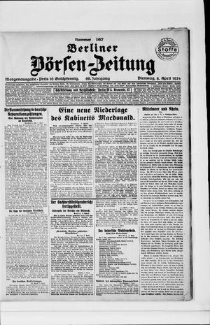 Berliner Börsen-Zeitung vom 08.04.1924