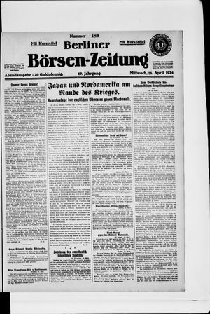 Berliner Börsen-Zeitung on Apr 16, 1924