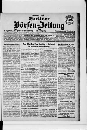 Berliner Börsen-Zeitung vom 17.04.1924
