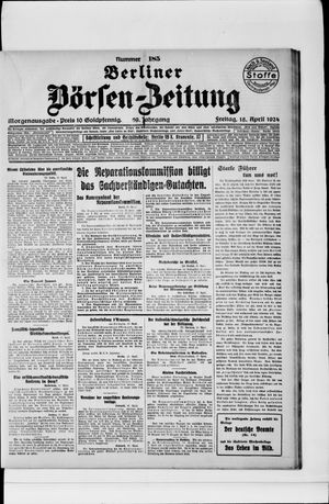 Berliner Börsen-Zeitung on Apr 18, 1924