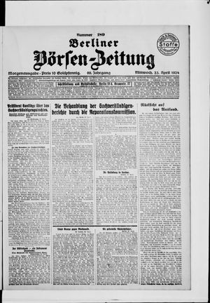 Berliner Börsen-Zeitung on Apr 23, 1924