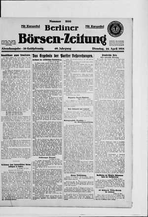 Berliner Börsen-Zeitung vom 29.04.1924