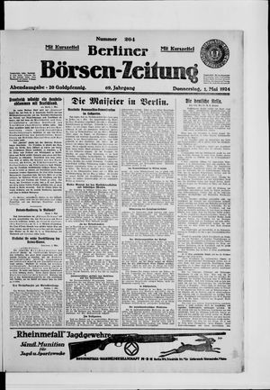 Berliner Börsen-Zeitung on May 1, 1924