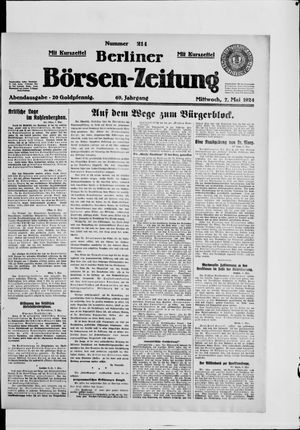 Berliner Börsen-Zeitung vom 07.05.1924